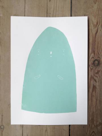 SMALL MOUNTAIN. Silk screen print. 1 of 50. Numbered and signed. Part of the series "If only life was simple" art online, art online, talented artists, online art, beautiful illustrations and drawings, art prints, interior design inspiration