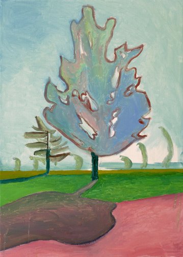 Georg Brandes Plads | Malerier | Rafael Guerrero Céspedes | Beauton Art Gallery malerier, æstetiske, nordisk, landskab, eskspressionisme, Scandinavisk, botanik, stemninger, forår, natur, årstider, pink, grønne, violet, blå,  bomuldslærred, olie, atmosfære, smukke, samtidskunst, træer, dag, dekorative, skov, lodret, moderne-kunst, naturlig, naturealistiske, udendørs, sceneri, sommer, sol, symbolsk, rolige, vilde, københavn, Køb original kunst og kunstplakater. Malerier, tegninger, limited edition kunsttryk & plakater af dygtige kunstnere.