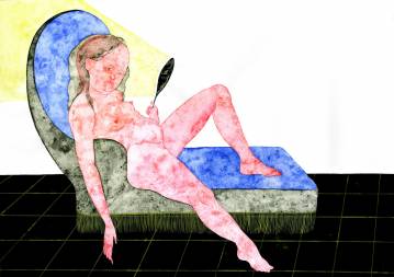 drawings, gouache, watercolors, figurative, illustrative, portraiture, bodies, moods, people, sexuality, black, blue, pink, yellow, gouache, paper, contemporary-art, copenhagen, danish, decorative, female, feminist, interior, interior-design, modern, modern-art, nordic, nude, vivid, women, Buy original high quality art. Paintings, drawings, limited edition prints & posters by talented artists.