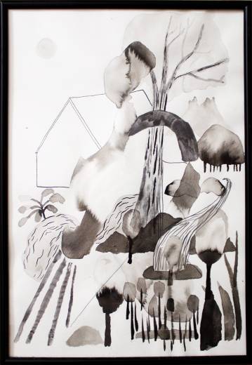 drawings, gouache, watercolors, aesthetic, family-friendly, landscape, monochrome, botany, beige, black, white, gouache, paper, watercolor, abstract-forms, beautiful, black-and-white, decorative, design, flowers, interior, interior-design, plants, pretty, water, Buy original high quality art. Paintings, drawings, limited edition prints & posters by talented artists.