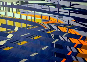 Paintings about speed, H8 - 140 x 100 cm. Original painting by Noemi Staniszewska