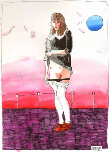 Strong and expressive art illustrations and drawings, talented Danish illustrator, cartoonist,