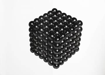 Magnetic cube - 140 x 100 cm. Limited edition linocut print by Marta Banaszak MAGNETIC CUBE linocut_Marta Banaszak