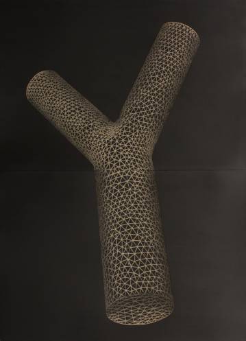 Figurations XVI - 140 x 100 cm. Limited edition linocut print by Marta Banaszak FIGURATIONS XVI linocut_Marta Banaszak