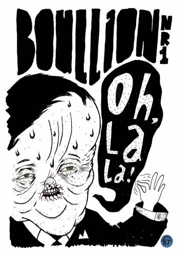 Boullion Nr1 Oh La La! | Art-prints, Gliceé | Patrick Ringsborg | Beauton Art Gallery art-prints, gliceé, figurative, monochrome, portraiture, everyday life, humor, people, black, blue, white, ink, paper, abstract-forms, amusing, black-and-white, contemporary-art, danish, decorative, design, faces, food, graffiti, nordic, posters, prints, scandinavien, Buy original high quality art. Paintings, drawings, limited edition prints & posters by talented artists.