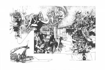 Chambers III | Art-prints, Gliceé | Ola Juliussen | Beauton Art Gallery art-prints, gliceé, abstract, geometric, graphical, monochrome, surrealistic, architecture, botany, nature, black, white, ink, paper, abstract-forms, architectural, black-and-white, buildings, contemporary-art, danish, design, interior, interior-design, modern, modern-art, nordic, scandinavien, Buy original high quality art. Paintings, drawings, limited edition prints & posters by talented artists.