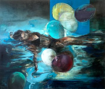 paintings, colorful, figurative, graphical, portraiture, bodies, nature, oceans, people, blue, turquoise, acrylic, flax-canvas, oil, beautiful, contemporary-art, danish, decorative, design, interior, interior-design, modern, modern-art, nordic, pretty, scandinavien, summer, Buy original high quality art. Paintings, drawings, limited edition prints & posters by talented artists.
