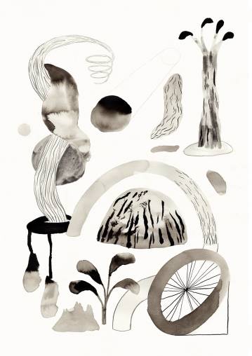 Untitled III | Art-prints, Gliceé | Emilie Aastrup | Beauton Art Gallery art-prints, gliceé, abstract, landscape, animals, botany, nature, black, grey, white, ink, abstract-forms, beautiful, danish, decorative, design, flowers, interior, interior-design, nordic, scandinavien, scenery, sea, trees, Buy original high quality art. Paintings, drawings, limited edition prints & posters by talented artists.