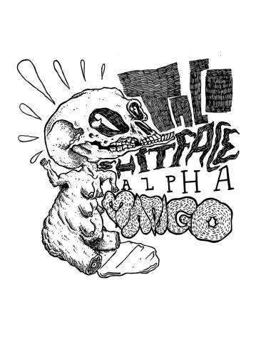 Taco Shitface Alpha Mango | Art-prints, Gliceé | Patrick Ringsborg | Beauton Art Gallery art-prints, gliceé, monochrome, surrealistic, bodies, cartoons, humor, typography, black, white, ink, paper, black-and-white, contemporary-art, interior, interior-design, modern, modern-art, posters, prints, Buy original high quality art. Paintings, drawings, limited edition prints & posters by talented artists.