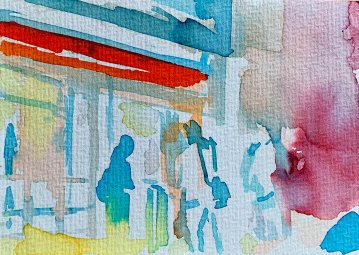 gouache-painting, watercolor-paintings, abstract, aesthetic, colorful, figurative, graphical, bodies, botany, everyday life, people, blue, red, yellow, gouache, paper, watercolor, beautiful, contemporary-art, decorative, design, interior, interior-design, modern, modern-art, Buy original high quality art. Paintings, drawings, limited edition prints & posters by talented artists.