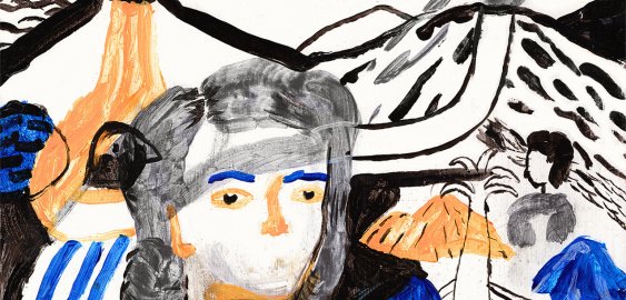 posters-prints, giclee-print, figurative, portraiture, surrealistic, people, black, blue, orange, white, acrylic, watercolor, wood, other-mediums, abstract-forms, contemporary-art, copenhagen, decorative, faces, female, interior, interior-design, modern, modern-art, nordic, posters, scandinavien, trees, women, Buy original high quality art. Paintings, drawings, limited edition prints & posters by talented artists.