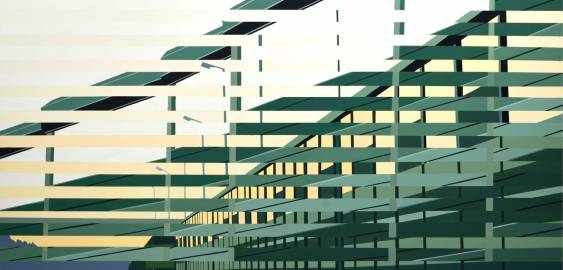 paintings, colorful, geometric, graphical, landscape, pop, architecture, movement, patterns, transportation, green, yellow, acrylic, cotton-canvas, oil, architectural, buildings, cars, cities, contemporary-art, danish, design, interior, interior-design, modern, modern-art, nordic, scandinavien, scenery, time, vehicles, Buy original high quality art. Paintings, drawings, limited edition prints & posters by talented artists.