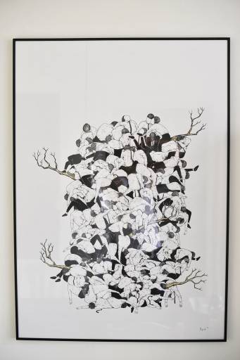 strong and expressive art illustrations and drawings, talented Danish illustrator, cartoonist, faverige