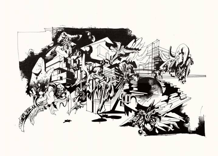 Architect Series I | Art-prints, Gliceé | Ola Juliussen | Beauton Art Gallery art-prints, gliceé, aesthetic, graphical, monochrome, pop, architecture, botany, patterns, black, white, ink, paper, abstract-forms, architectural, black-and-white, buildings, design, interior, interior-design, Buy original high quality art. Paintings, drawings, limited edition prints & posters by talented artists.