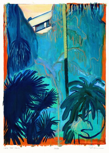 I am the palm | Posters-prints, Giclee-print | Rafael Guerrero Céspedes | Beauton Art Gallery posters-prints, giclee-print, aesthetic, colorful, figurative, illustrative, landscape, botany, nature, blue, green, orange, turquoise, ink, paper, beautiful, contemporary-art, danish, design, forest, interior, interior-design, modern, modern-art, nordic, plants, posters, prints, scandinavien, Buy original high quality art. Paintings, drawings, limited edition prints & posters by talented artists.