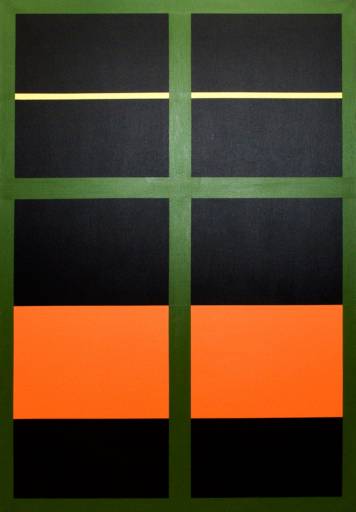 bedste kunst online, æstetisk minimalistisk maleri, enkelt, stilrent, linjer, orange, lilla, grafisk, design