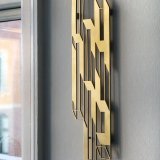 sculptures, abstract, aesthetic, geometric, monochrome, architecture, patterns, brown, gold, metal, abstract-forms, architectural, Buy original high quality art. Paintings, drawings, limited edition prints & posters by talented artists.