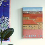 paintings, colorful, figurative, geometric, illustrative, architecture, everyday life, moods, patterns, sky, blue, orange, red, yellow, cotton-canvas, oil, architectural, atmosphere, beautiful, buildings, cities, contemporary-art, copenhagen, danish, day, decorative, detailed, houses, interior-design, posters, realism, scandinavien, scenery, shapes, symmetry, tranquil, urban, vertical, windows, Buy original high quality art. Paintings, drawings, limited edition prints & posters by talented artists.