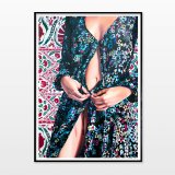 Act of Pattern IV | A3 | Posters-prints, Giclee-print | Aleksandra Kalisz | Gicleé art poster by Aleksandra KaliszPrinted with high-grade pigmented archival ink on 200 gsm acid-free Fabriano art paper | Beauton Art Gallery posters-prints, giclee-print, aesthetic, colorful, figurative, illustrative, portraiture, bodies, botany, patterns, people, sexuality, beige, blue, red, turquoise, ink, paper, beautiful, decorative, flowers, interior, interior-design, modern, modern-art, natural, women, Buy original high quality art. Paintings, drawings, limited edition prints & posters by talented artists.