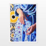 posters-prints, giclee-print, colorful, figurative, graphical, portraiture, bodies, patterns, religion, beige, blue, red, white, yellow, ink, paper, beautiful, contemporary-art, danish, decorative, design, female, flowers, interior, interior-design, love, natural, naturalism, nordic, romantic, scandinavien, vivid, women, Buy original high quality art. Paintings, drawings, limited edition prints & posters by talented artists.
