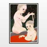 Toilette Nocturne | Posters-prints, Paintings, Giclee-print | Marthe Jung | Beauton Art Gallery posters-prints, paintings, giclee-print, colorful, figurative, illustrative, surrealistic, bodies, people, sexuality, beige, grey, red, ink, paper, contemporary-art, decorative, design, female, feminist, interior, interior-design, love, modern, modern-art, naturalism, nude, women, Buy original high quality art. Paintings, drawings, limited edition prints & posters by talented artists.
