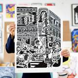 NYC ldt. | Posters, Giclee | Mormor | Beauton Art Gallery posters, giclee, family-friendly, figurative, graphical, illustrative, pop, architecture, everyday life, humor, patterns, people, black, grey, white, ink, paper, amusing, architectural, black-and-white, copenhagen, danish, decorative, interior, interior-design, modern, modern-art, nordic, pop-art, posters, scandinavien, street-art, Buy original high quality art. Paintings, drawings, limited edition prints & posters by talented artists.