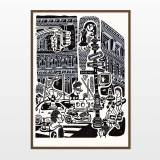 posters, giclee, family-friendly, figurative, graphical, illustrative, pop, architecture, everyday life, humor, patterns, people, black, grey, white, ink, paper, amusing, architectural, black-and-white, copenhagen, danish, decorative, interior, interior-design, modern, modern-art, nordic, pop-art, posters, scandinavien, street-art, Buy original high quality art. Paintings, drawings, limited edition prints & posters by talented artists.