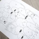 Random people #6 | Drawings | My Buemann | Beauton Art Gallery drawings, animal, family-friendly, illustrative, humor, black, white, artliner, paper, amusing, black-and-white, bright, cute, family, fantasy, kids, sketch, vertical, Buy original high quality art. Paintings, drawings, limited edition prints & posters by talented artists.