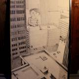 Photo drawing of a boy in the big city, houses, buildings, skyscraper, art drawings and illustrations online, talented artists, art online