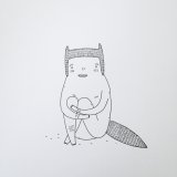 SMALL AND HAPPY - 21 x 30 cm - An original illustration by artist My Buemann talented artists, online art, beautiful illustrations and drawings