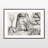 Etching Morph | Posters, Giclee | Emilie Aastrup | Beauton Art Gallery posters, giclee, animal, family-friendly, illustrative, monochrome, animals, bodies, humor, people, pets, wildlife, black, grey, white, ink, paper, amusing, birds, black-and-white, danish, decorative, design, interior, interior-design, modern, modern-art, nordic, scandinavien, Buy original high quality art. Paintings, drawings, limited edition prints & posters by talented artists.