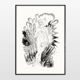 posters-prints, giclee-print, aesthetic, figurative, monochrome, portraiture, bodies, botany, sexuality, black, white, ink, paper, black-and-white, contemporary-art, danish, decorative, design, erotic, flowers, interior, interior-design, modern, modern-art, nordic, nude, scandinavien, sexual, Buy original high quality art. Paintings, drawings, limited edition prints & posters by talented artists.