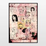 posters-prints, giclee-print, figurative, portraiture, bodies, humor, pets, black, pink, ink, paper, amusing, contemporary-art, danish, decorative, design, dogs, faces, interior, interior-design, men, modern, modern-art, nordic, scandinavien, Buy original high quality art. Paintings, drawings, limited edition prints & posters by talented artists.