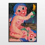 Waxed | Art-prints, Giclee | Marthe Jung | Beauton Art Gallery art-prints, giclee, colorful, figurative, illustrative, portraiture, bodies, humor, moods, nature, religion, wildlife, beige, black, blue, brown, red, paper, oil, amusing, danish, design, erotic, female, feminist, interior, interior-design, nightlife, nordic, nude, scandinavien, sexual, weird, women, Buy original high quality art. Paintings, drawings, limited edition prints & posters by talented artists.