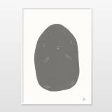 Happy Grey Spot | Art-prints, Giclee | My Buemann | Beauton Art Gallery art-prints, giclee, family-friendly, graphical, illustrative, minimalistic, cartoons, children, humor, moods, grey, white, ink, paper, copenhagen, cute, danish, decorative, design, interior, interior-design, love, modern, nordic, posters, prints, scandinavien, Buy original high quality art. Paintings, drawings, limited edition prints & posters by talented artists.