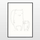 I’ll take care of you | Art-prints, Giclee | My Buemann | Beauton Art Gallery art-prints, giclee, animal, family-friendly, illustrative, minimalistic, animals, children, wildlife, black, white, ink, amusing, black-and-white, copenhagen, cute, danish, decorative, design, interior, interior-design, love, modern, modern-art, nordic, posters, prints, scandinavien, Buy original high quality art. Paintings, drawings, limited edition prints & posters by talented artists.