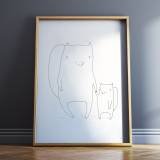 I’ll take care of you | Art-prints, Giclee | My Buemann | Beauton Art Gallery art-prints, giclee, animal, family-friendly, illustrative, minimalistic, animals, children, wildlife, black, white, ink, amusing, black-and-white, copenhagen, cute, danish, decorative, design, interior, interior-design, love, modern, modern-art, nordic, posters, prints, scandinavien, Buy original high quality art. Paintings, drawings, limited edition prints & posters by talented artists.