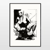 Woman | Posters-prints, Giclee-print | Ola Juliussen | Beauton Art Gallery posters-prints, giclee-print, abstract, aesthetic, figurative, monochrome, portraiture, bodies, patterns, sexuality, black, white, ink, paper, black-and-white, contemporary-art, danish, decorative, design, erotic, interior, interior-design, modern, modern-art, nordic, nude, posters, prints, scandinavien, sexual, Buy original high quality art. Paintings, drawings, limited edition prints & posters by talented artists.