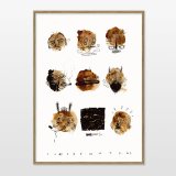 Coffee Mugs #1 | Posters-prints, Giclee-print | Patrick Ringsborg | Beauton Art Gallery posters-prints, giclee-print, abstract, family-friendly, humor, patterns, people, black, brown, white, paper, amusing, contemporary-art, danish, decorative, design, faces, interior, interior-design, modern, modern-art, nordic, posters, prints, scandinavien, Buy original high quality art. Paintings, drawings, limited edition prints & posters by talented artists.