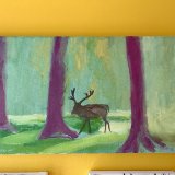 paintings, aesthetic, colorful, landscape, surrealistic, animals, moods, nature, wildlife, brown, green, purple, yellow, flax-canvas, oil, atmosphere, beautiful, contemporary-art, danish, decorative, design, forest, horizontal, impressionism, interior, interior-design, modern, modern-art, natural, romantic, scandinavien, scenery, silhouette, trees, wild-animals, Buy original high quality art. Paintings, drawings, limited edition prints & posters by talented artists.