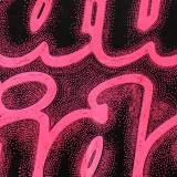 Adult Video Pink - 140 x 100 cm. Limited edition linocut print by Marta Banaszak ADULT VIDEO linocut_detail