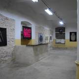 Adult Video Pink - 140 x 100 cm. Limited edition linocut print by Marta Banaszak ADULT VIDEO linocut_detail