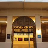 Adult Video Pink - 140 x 100 cm. Limited edition linocut print by Marta Banaszak ADULT VIDEO linocut_exhibition