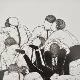 strong and expressive art illustrations and drawings, talented Danish illustrator, cartoonist, faverige