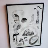 Nature I | Drawings, Gouache, Watercolors | Emilie Aastrup | Beauton Art Gallery drawings, gouache, watercolors, abstract, aesthetic, landscape, monochrome, botany, nature, patterns, beige, black, paper, watercolor, abstract-forms, beautiful, black-and-white, decorative, flowers, interior, interior-design, plants, pretty, trees, Buy original high quality art. Paintings, drawings, limited edition prints & posters by talented artists.