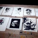 Black and white Illustration great for home living decor, original art, idea for a gift, galleries, skilled artists, illustrators