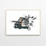 posters-prints, photographs, new-media, abstract, geometric, graphical, architecture, patterns, science, technology, brown, grey, ink, paper, abstract-forms, architectural, beautiful, buildings, conceptual, contemporary-art, danish, decorative, design, interior, interior-design, modern, modern-art, nordic, scandinavien, Buy original high quality art. Paintings, drawings, limited edition prints & posters by talented artists.