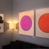 paintings, aesthetic, colorful, geometric, surrealistic, moods, science, sky, orange, pastel, pink, acrylic, cotton-canvas, abstract-forms, atmosphere, beautiful, contemporary-art, copenhagen, modern, modern-art, nordic, outer-space, scandinavien, symbolic, symmetry, tranquil, vibrant, Buy original high quality art. Paintings, drawings, limited edition prints & posters by talented artists.