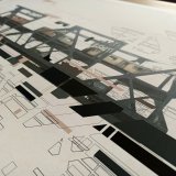Bridge to the Bronx | Posters-prints, Photographs, New-media | Tina Louise Hunderup | Beauton Art Gallery posters-prints, photographs, new-media, aesthetic, geometric, graphical, minimalistic, still-life, architecture, movement, technology, transportation, beige, brown, grey, red, yellow, ink, paper, abstract-forms, architectural, beautiful, buildings, contemporary-art, copenhagen, danish, decorative, design, horizontal, interior, interior-design, nordic, Buy original high quality art. Paintings, drawings, limited edition prints & posters by talented artists.