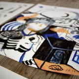 Within | Posters-prints, Giclee-print | Emilie Aastrup | Beauton Art Gallery posters-prints, giclee-print, figurative, portraiture, surrealistic, people, black, blue, orange, white, acrylic, watercolor, wood, other-mediums, abstract-forms, contemporary-art, copenhagen, decorative, faces, female, interior, interior-design, modern, modern-art, nordic, posters, scandinavien, trees, women, Buy original high quality art. Paintings, drawings, limited edition prints & posters by talented artists.